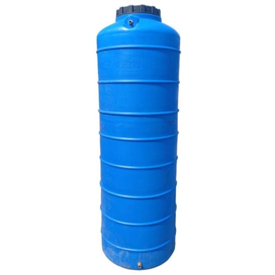 Бак для воды Ecoplast овально-вертикальный ОВБН 750 (узкий), 750 л, синий