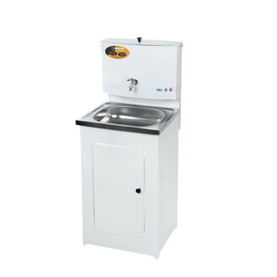 Умывальник дачный ЛЮКС (74/4/5), без подогрева, нержавеющая мойка, цвет белый ("ВИХРЬ")