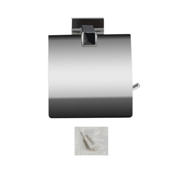 Держатель туалетной бумаги с экраном, 84003, хром, GFmark, Санакс