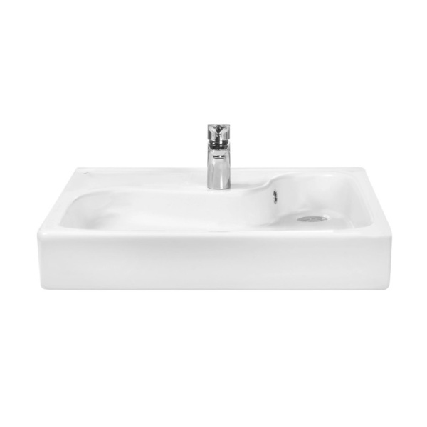 Раковина Клио 60х61 (над стиральной машиной) с кронштейнами (1WH501780), с отверстием, без пьедестала, 600x580 мм, г. Чебоксары