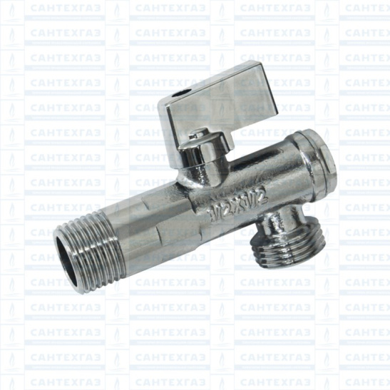 Кран шаровый RISPA для подключения с/т приборов с фильтром бабочка нар/нар Ду-15х15 Ру-10 