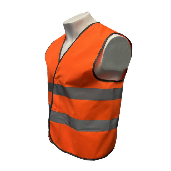 Жилет сигнальный с СОП 50 мм - 2 полосы "J02", р. 60-62 (120-124) XXXL, оранжевый флуоресцентный