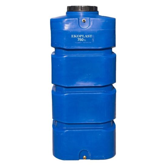 Бак для воды Ecoplast прямоугольно-вертикальный ПВ, 750 л, синий