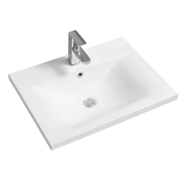 Комплект "МИШЕЛЬ 60/2 дов" (тумба+умывальник ARI 60) 800x600x400 мм, пленка ПВХ, дуб харбор