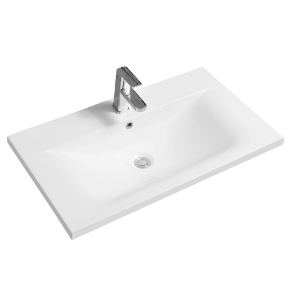 Комплект "МИШЕЛЬ 80/2 дов" (тумба+умывальник ARI 80) 800x800x400 мм, пленка ПВХ, дуб харбор