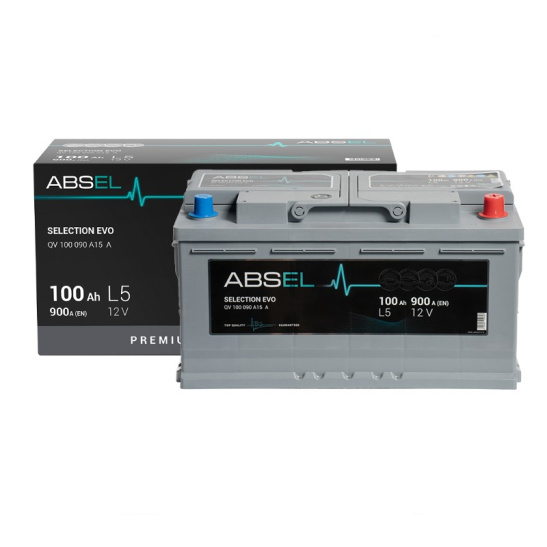 Аккумулятор 6СТ-100 R+ SLI ABSEL SELECTION EVO зал. обр.поляр. (Китай) (Абсел)