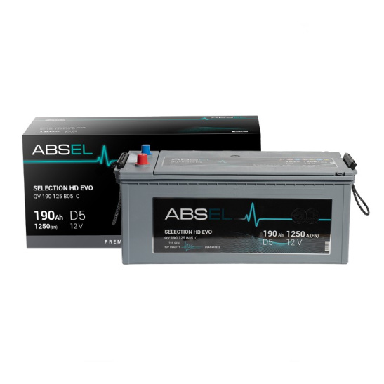 Аккумулятор 6СТ-190 SLI ABSEL SELECTION EVO HD зал. рос. поляр., клемма (Китай) (Абсел)