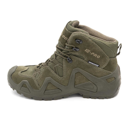 Ботинки треккинговые "E-PRO Special Mid KEVLAR" р.40 ПУ/Резина цв.оливковый кмф модель 102