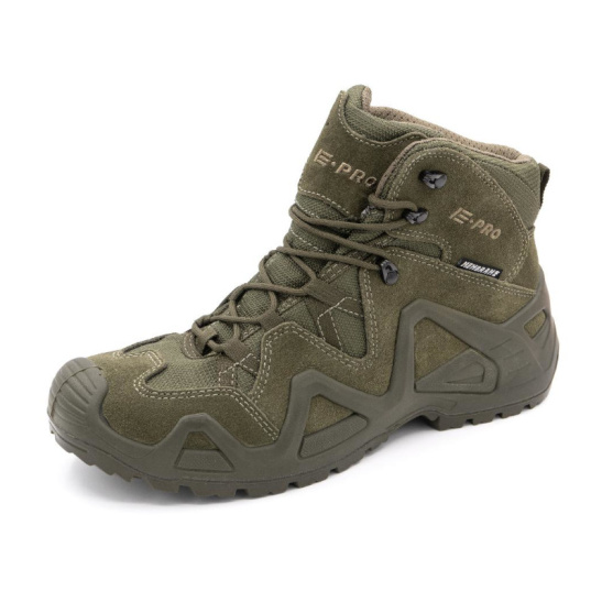 Ботинки треккинговые "E-PRO Special Mid KEVLAR" р.40 ПУ/Резина цв.оливковый кмф модель 102