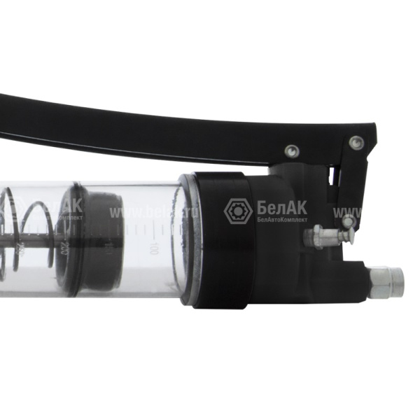 Шприц рычажно-плунжерный (600 мл.) под тубу + ручное наполнение, прозрачный, с трубкой, шгибким шлангом и наконечниками ("БелАвтоКомплект") ("КОСМОС"  БАК.90602)