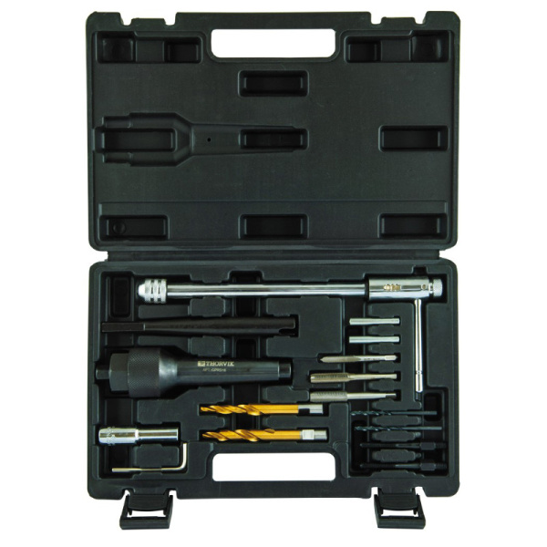 Набор приспособлений для демонтажа сломанных свечей накаливания/зажигания, 16 предметов (оригинал "Thorvik") GPRS16
