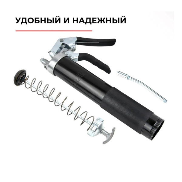 Шприц плунжерный пистолетного типа однорукий (500 мл.) под тубу + ручнное наполнение, с трубкой и наконечником ("БелАвтоКомплект") БАК.90511