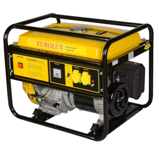 Генератор EuroLux G 6500 A , 5,5 кВт, 220 В, бензин, 22 л