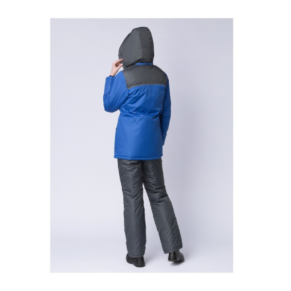 Куртка утепленная женская "Сакрин (Дюспо)", р. 48-50 (96-100) рост 5/6 (170-176), васильковый/т.серый