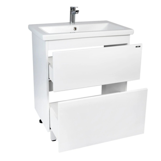 Комплект "Мальта 80 (арт. VMAL80COBEL-T2Y)" (тумба+умывальник COMO 80) 820x760x425 мм, пленка ПВХ, белый