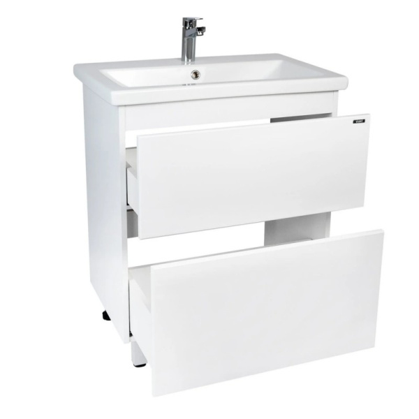 Комплект "Мальта 80 (арт. VMAL80COBEL-T2Y)" (тумба+умывальник COMO 80) 820x760x425 мм, пленка ПВХ, белый