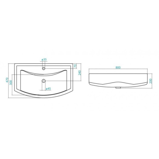Комплект "Виктория 80/2 (арт. 10061)" (тумба+умывальник Балтика 80) с ящиком 860x815x470 мм, пленка ПВХ, бежевый