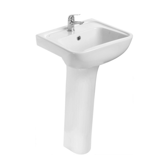 Раковина Лонги 45, с отверстием, с пьедесталом Анимо, 450x420 мм, г. Чебоксары