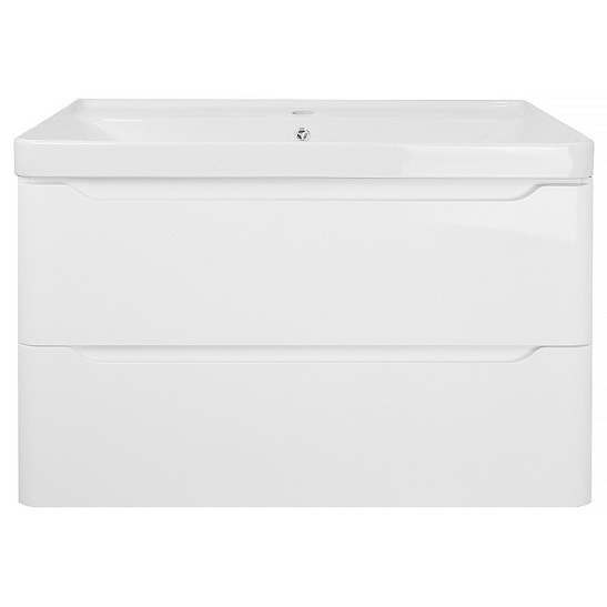 Комплект "LOTOS 80/2 подвесная (арт. CS00083931)" (тумба+умывальник Monte 80 AZ-836-80) 570x815x480 мм, эмаль, белый