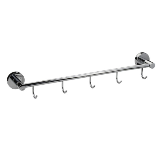 Вешалка с пятью с крючками прямая, 79206, GFmark, хром, Санакс