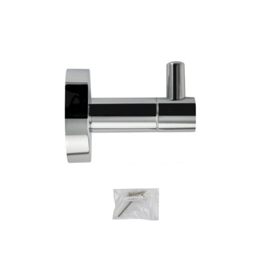 Крючок одинарный, хром, 79113, GFmark, Санакс