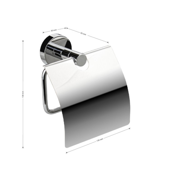Держатель туалетной бумаги с экраном, 79003, хром, GFmark, Санакс