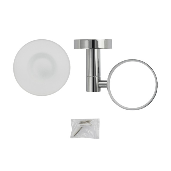 Мыльница стеклянная с креплением к стене, хром, 79004, GFmark, Санакс