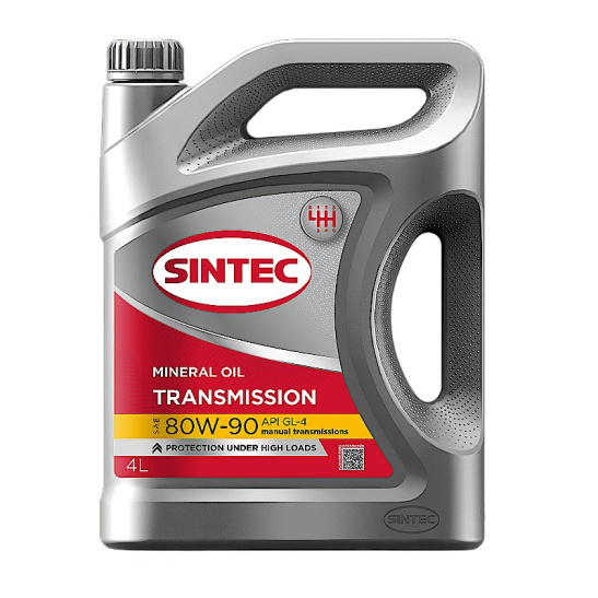 Масло трансмиссионное Sintec trans SAE 80W90, 4 л, GL-4 (ТМ-4), минеральное, для МКПП