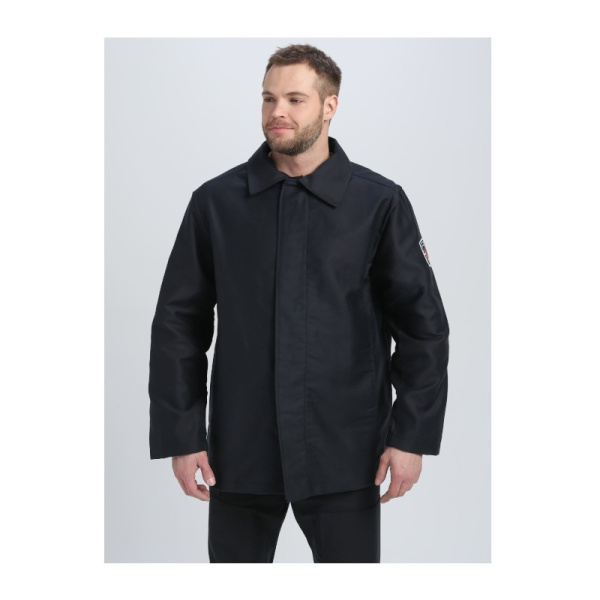 Костюм сварщика молескин с ОП-пропиткой "Сталкер" р.56-58(112-116) рост 5/6(182-188), (куртка, брюки), цв.черный