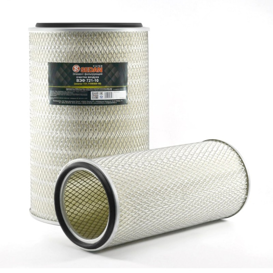 Элемент фильтра воздушного (ВЭФ721-10) (основной/внешний, ЕВРО-2,-3 (аналог 721.1109560-10, RL1109AC33) дв. Cummins/Камминз и КАМАЗ 740.50, 740.51, 740.60, 740.61, 740.63  "СЕДАН"