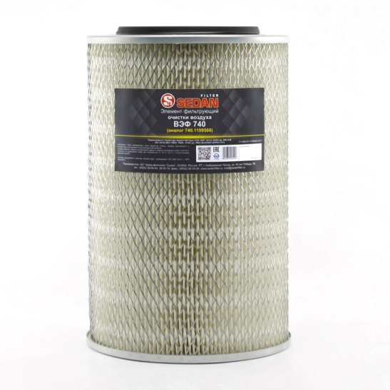 ВЭФ740 (740-1109560) Элемент фильтра воздушного (аналог 740.1109560) "СЕДАН"