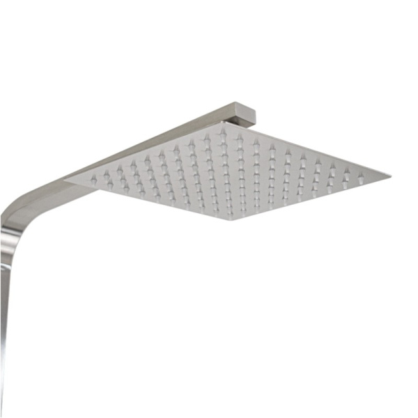 Стойка душевая, тропический душ, с двумя лейками, сатин, 9247, MAGNUS, Санакс