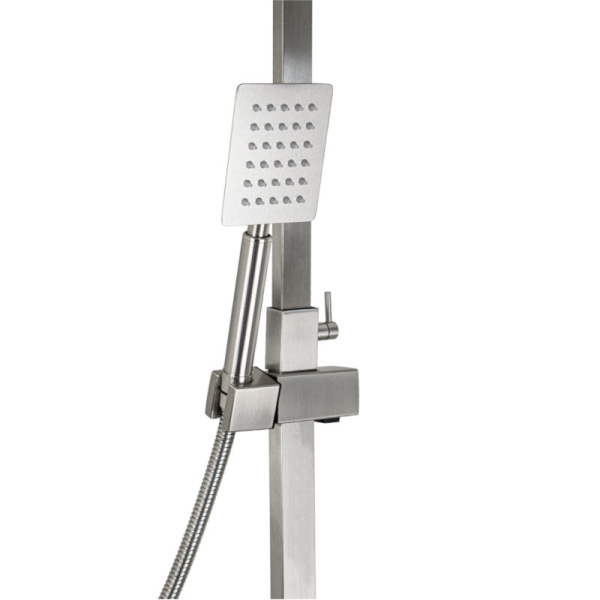 Стойка душевая, тропический душ, с двумя лейками, сатин, 9247, MAGNUS, Санакс