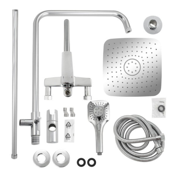 Стойка душевая тропический душ, с двумя лейками, 8575, МAGNUS, Санакс