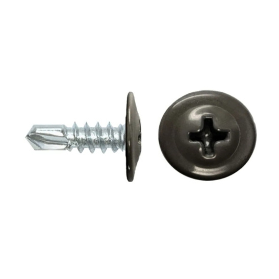 WSD Саморезы окраш.  RAL 7024   с пресшайб.  4,2*19 сверло, уп.-1000 шт.