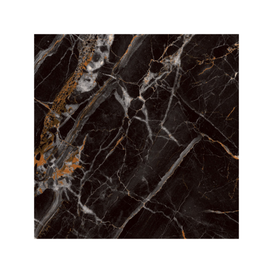 Керамогранит полиров. глянцевая  600x600 мм, 8,5 мм, "Madison black" черно-коричневый сорт 1  Keravit