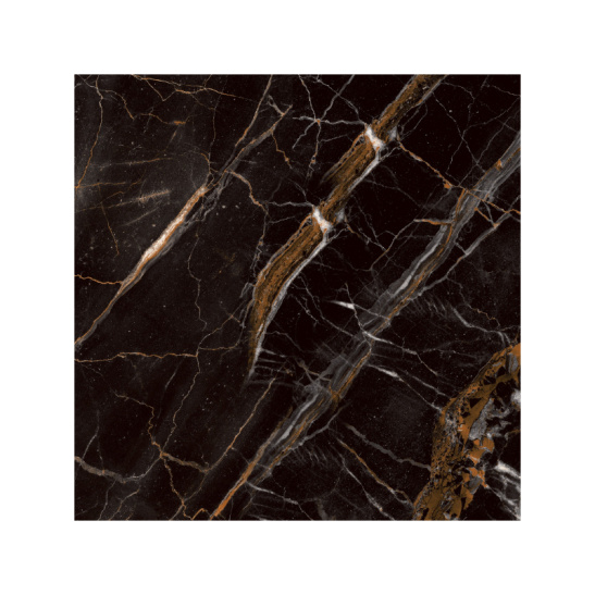 Керамогранит полиров. глянцевая  600x600 мм, 8,5 мм, "Madison black" черно-коричневый сорт 1  Keravit