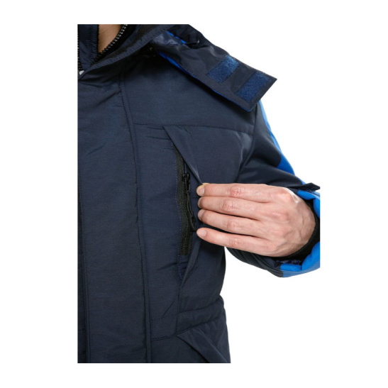 Куртка утепленная мужской "Челленджер", удлиненная, р. 56-58 (112-116) рост 5/6 (182-188), синий/васильковый