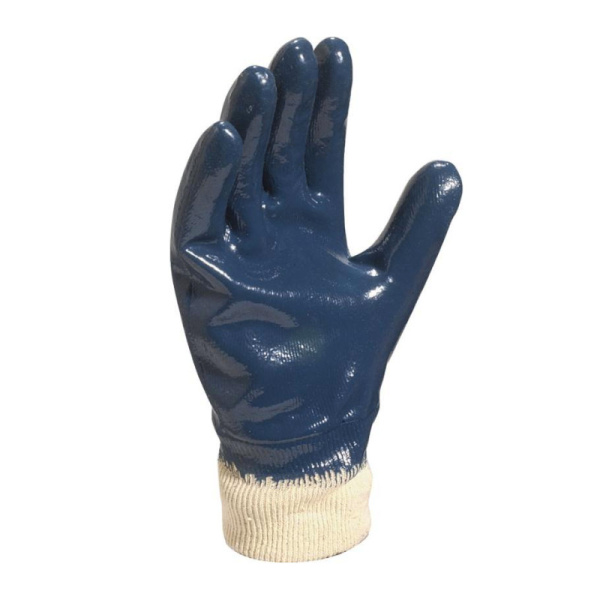 Перчатки нитриловые "NI155 DeltaPlus" манжет-резинка полное покрытие р.10/XL цв.синий