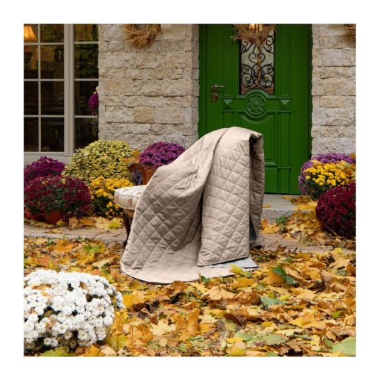 Покрывало двустороннее "Verossa", меланж, 220*240см цв.silver/praline