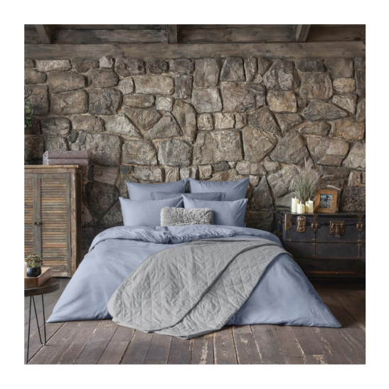 Покрывало двустороннее "Verossa", меланж, 220*240см цв.silver/indigo