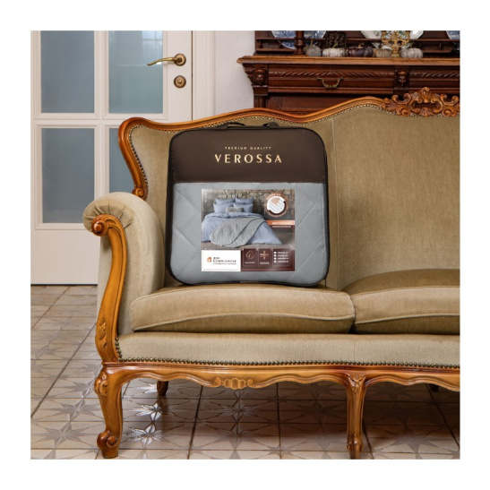 Покрывало двустороннее "Verossa", меланж, 220*240см цв.silver/indigo