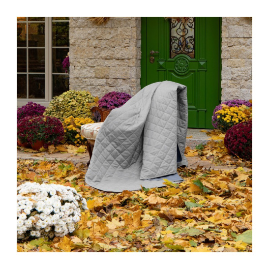 Покрывало двустороннее "Verossa", меланж, 220*240см цв.silver/indigo