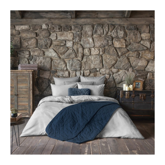 Покрывало двустороннее "Verossa", меланж, 220*240см цв.twilling blue/graphite