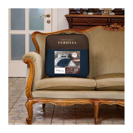 Покрывало двустороннее "Verossa", меланж, 220*240см цв.twilling blue/graphite