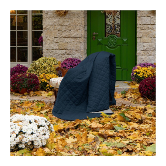 Покрывало двустороннее "Verossa", меланж, 220*240см цв.twilling blue/graphite