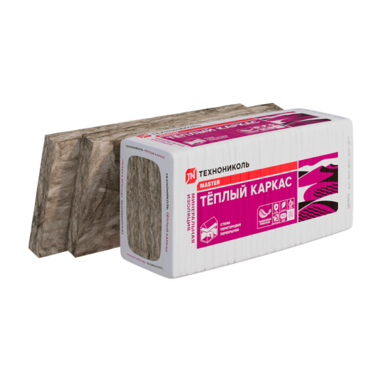УТЕПЛИТЕЛЬ "Технониколь" 37 PN Теплый каркас 10х1200*610*50мм (0,366м3/7,32м2) 15кг/м3