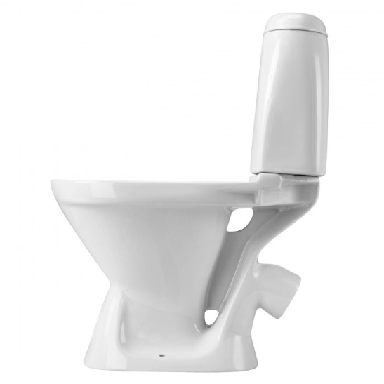 Унитаз-компакт Santek Римини Эконом, 1WH111758, косой выпуск, однорежимная арматура, нижний  подвод, сиденье