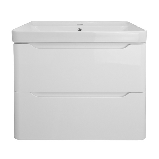Комплект "LOTOS 60/2 подвесная (арт. CS00083929/00106604)" (тумба+умывальник Monte 60 AZ-836-60) 570x615x480 мм, эмаль, белый