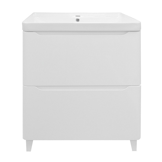 Комплект "LOTOS 60/2 напольная (арт. CS00081983)" (тумба+умывальник Monte 60 AZ-836-60) 835x615x475 мм, эмаль, белый